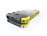 Бампер для iPhone 4/4S алюминий черный/желтый