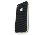 Крышка задняя iPhone 4 Текстура карбон черный металл
